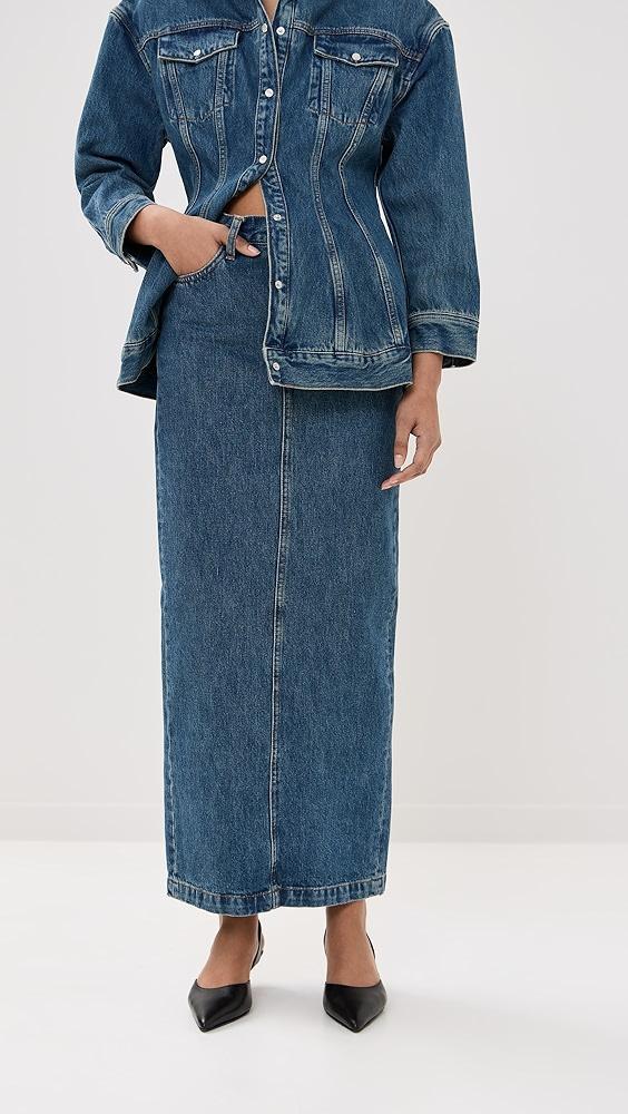 WARDROBE.NYC Denim Column Skirt | Shopbop Product Image