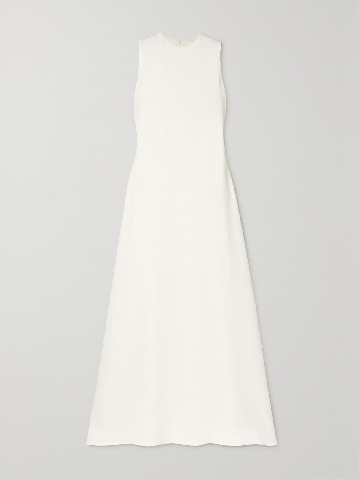 THE ROW Eno Silk-crepe Maxi Dress In White Product Image