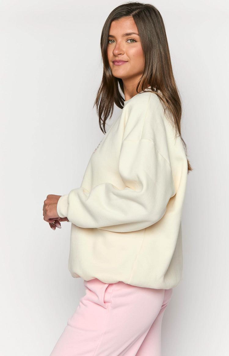 Elodie Cream Crew Neck Sweater Product Image