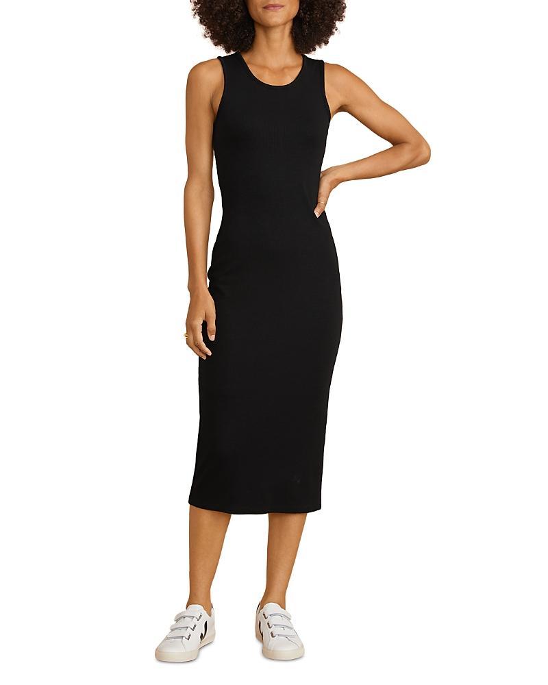 Marine Layer Black Lexi Rib Daytime Midi Dress Product Image