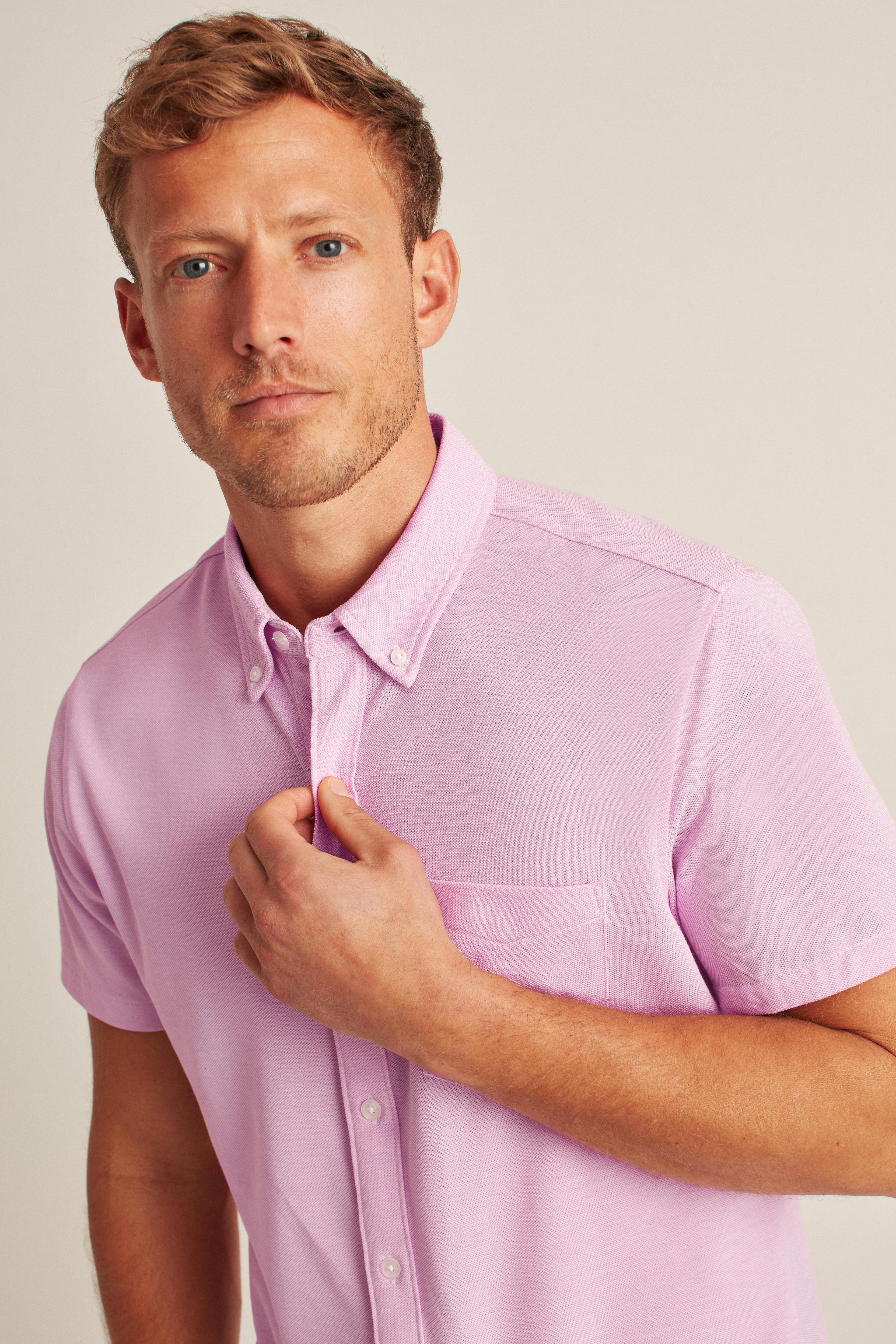 Knit Oxford Short Sleeve Shirt Product Image