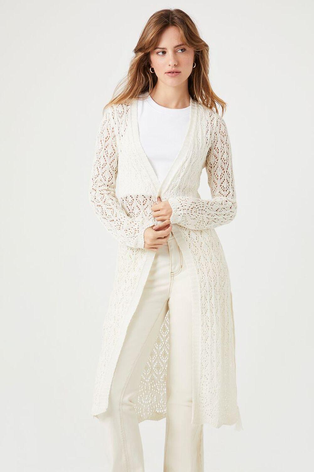 Open-Knit Duster Cardigan Sweater | Forever 21 Product Image