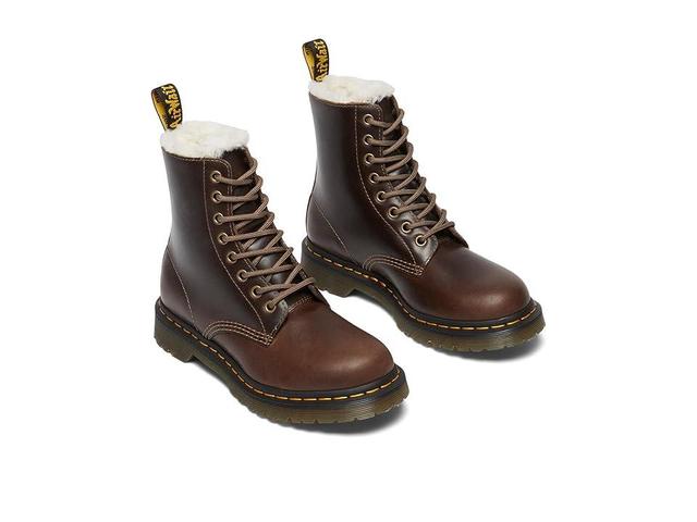 Dr. Martens 1460 Serena Faux Fur Lined Lace-Up Boots (Dark ) Women's Boots Product Image