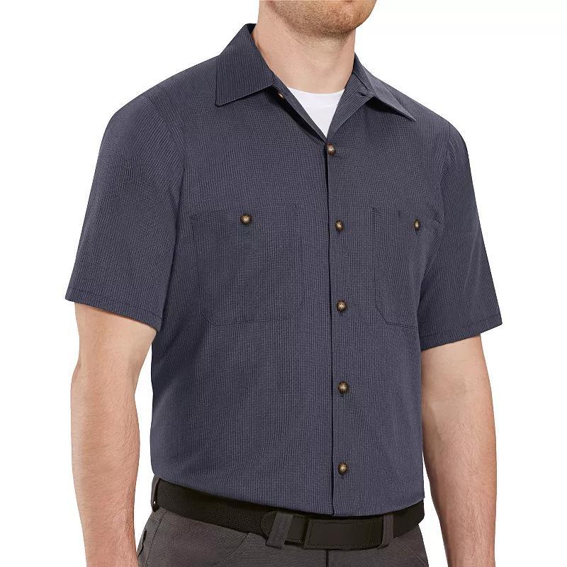 Mens Red Kap Classic-Fit Striped Button-Down Work Shirt Blue Blue Product Image