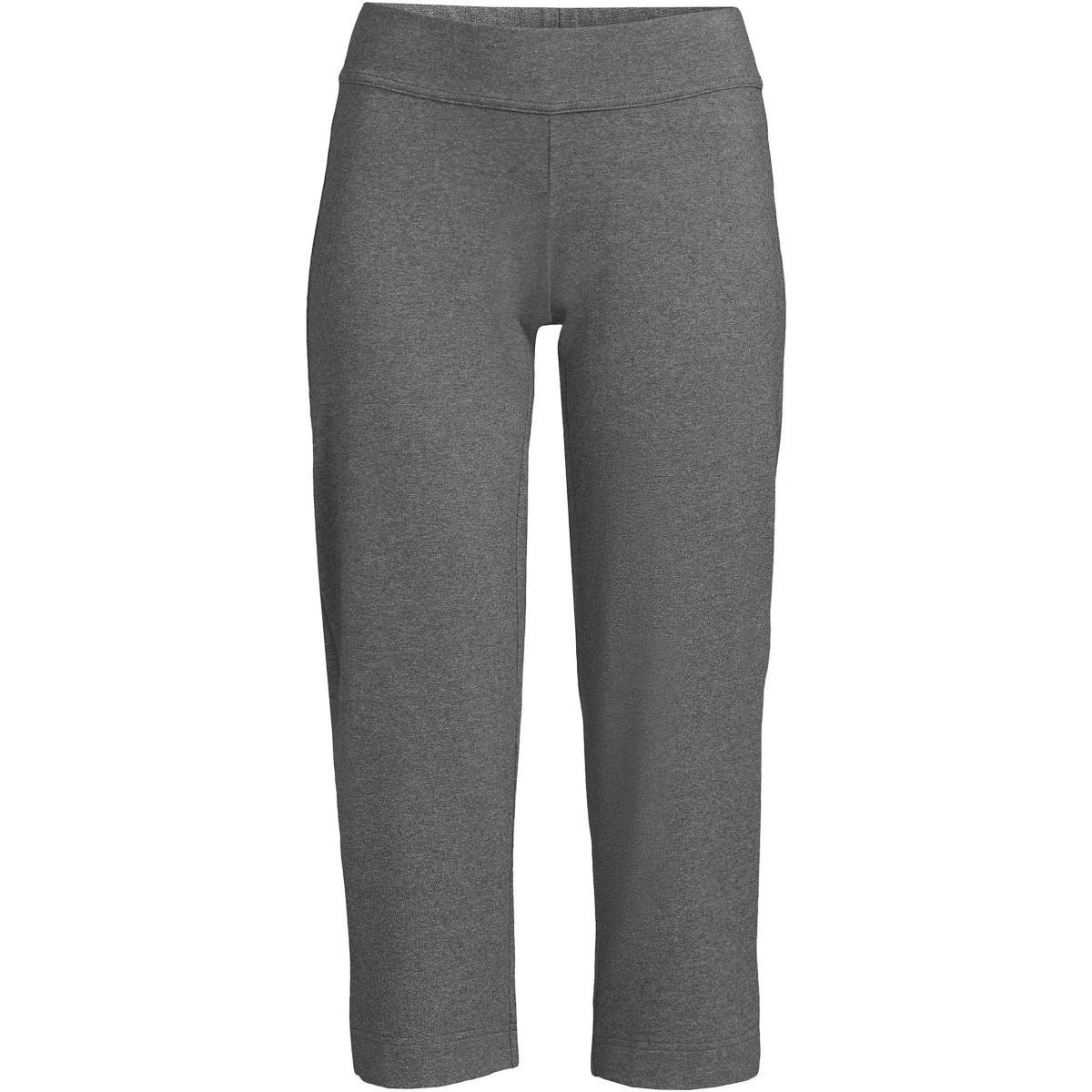 Womens Lands End Starfish Straight-Leg Pull-On Crop Pants Grey Heather Product Image