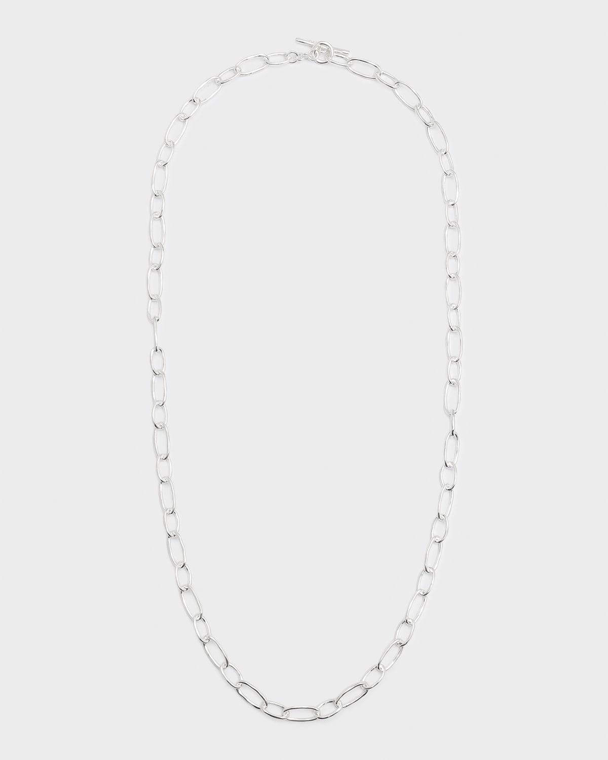 Ippolita 925 Sterling Silver Classico Faceted Oval Link Necklace, 35 Product Image