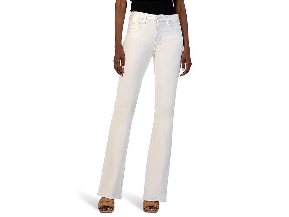 KUT from the Kloth Ana High-Rise Fab Ab Flare-Baby Dn All Over In Optic (Optic ) Women's Jeans Product Image