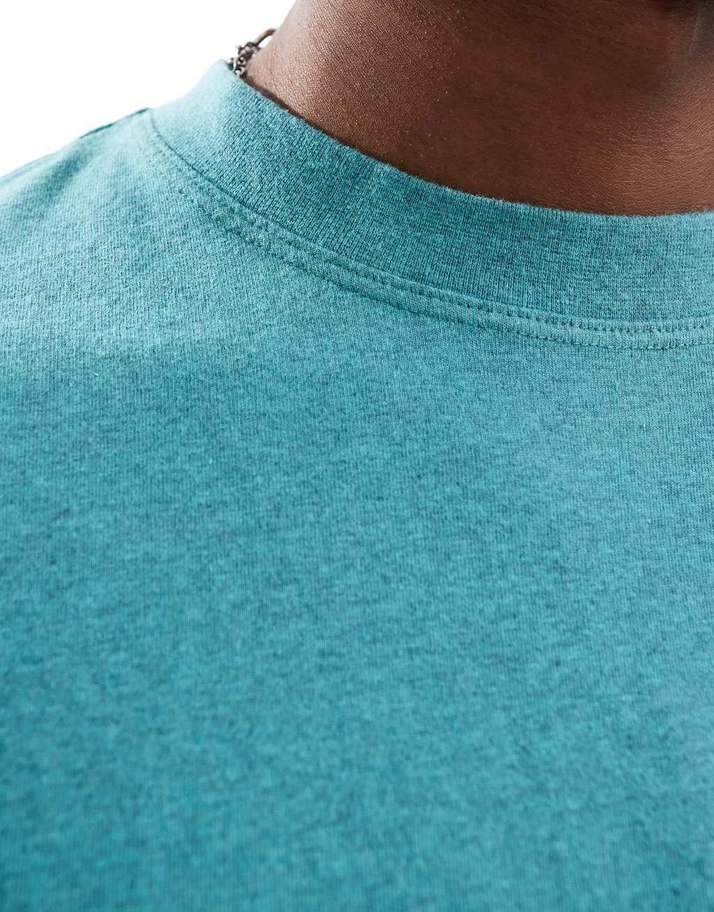 ASOS DESIGN oversized terra-dye t-shirt in turquoise Product Image