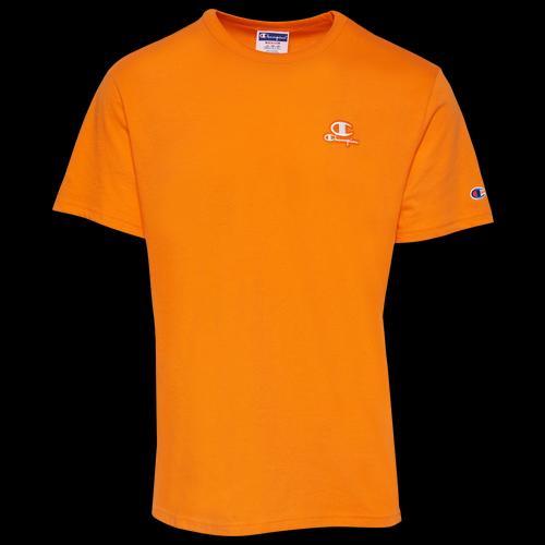 Champion Mens Classic T-Shirt - White/Orange Product Image