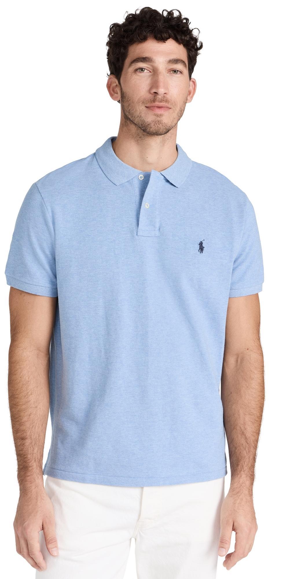 Polo Ralph Lauren Custom Slim Fit Iconic Mesh Polo Jamaica Heather L Product Image