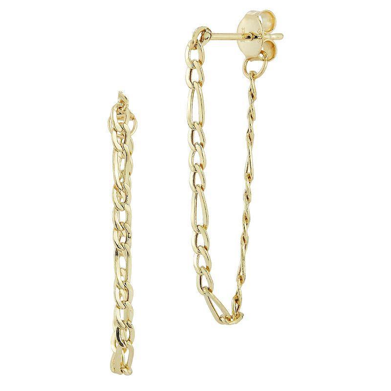 LUMINOR GOLD 14k Gold Chain Drop Earrings, Womens Product Image