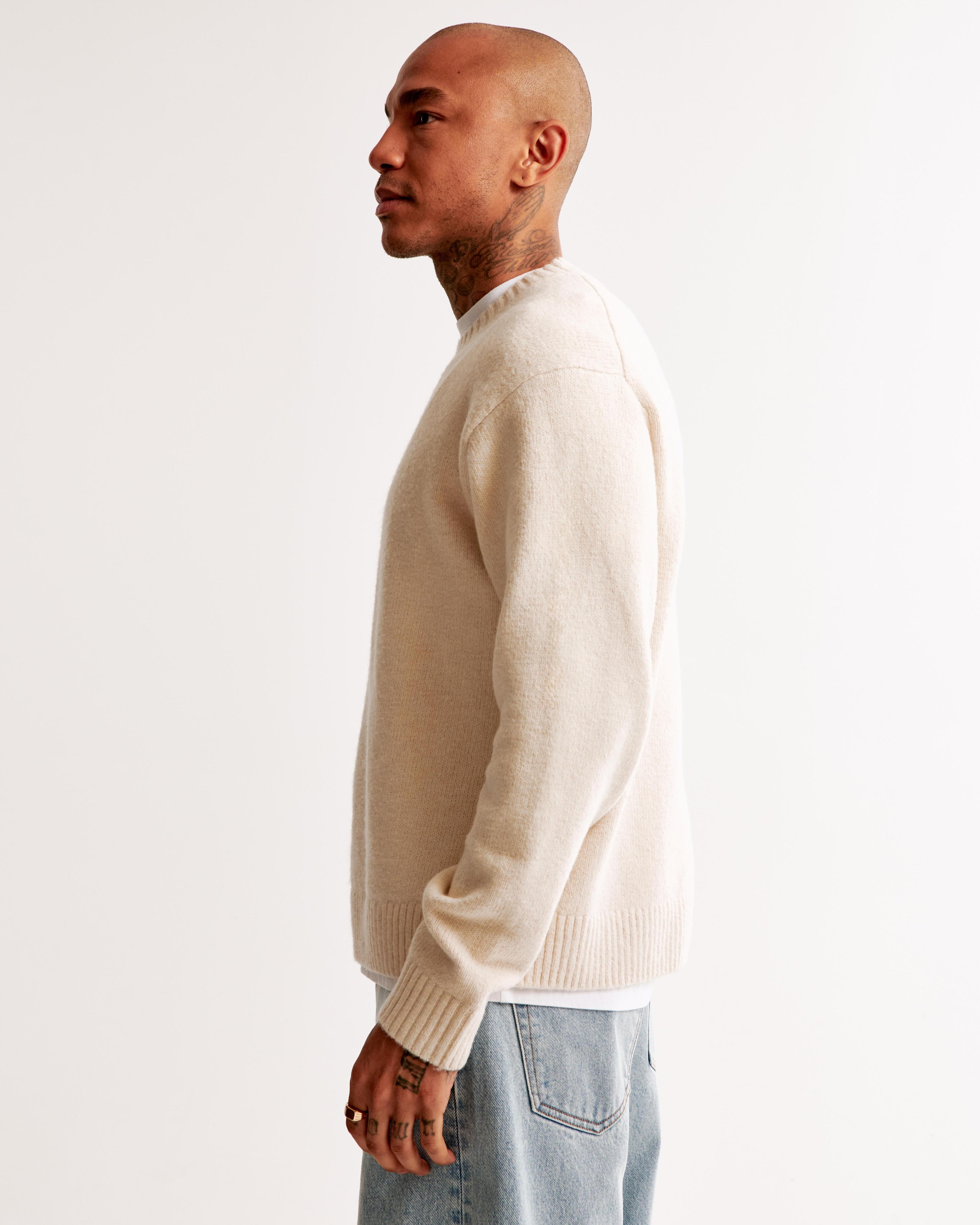 Oversized Marled Crew Sweater Product Image