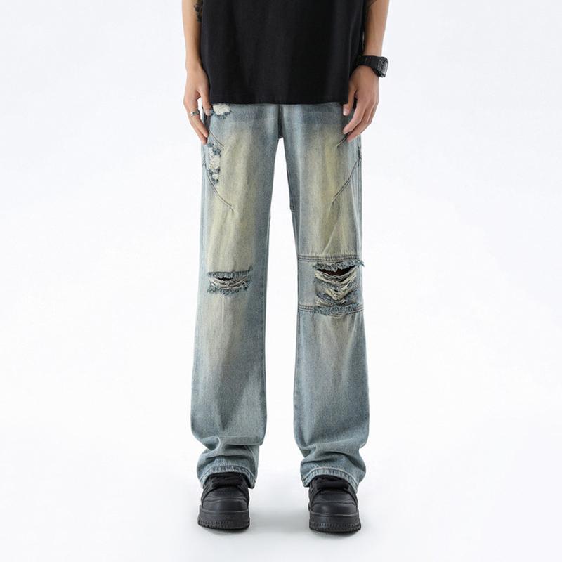 Men's Retro Wasteland Ripped Bootcut Jeans Product Image