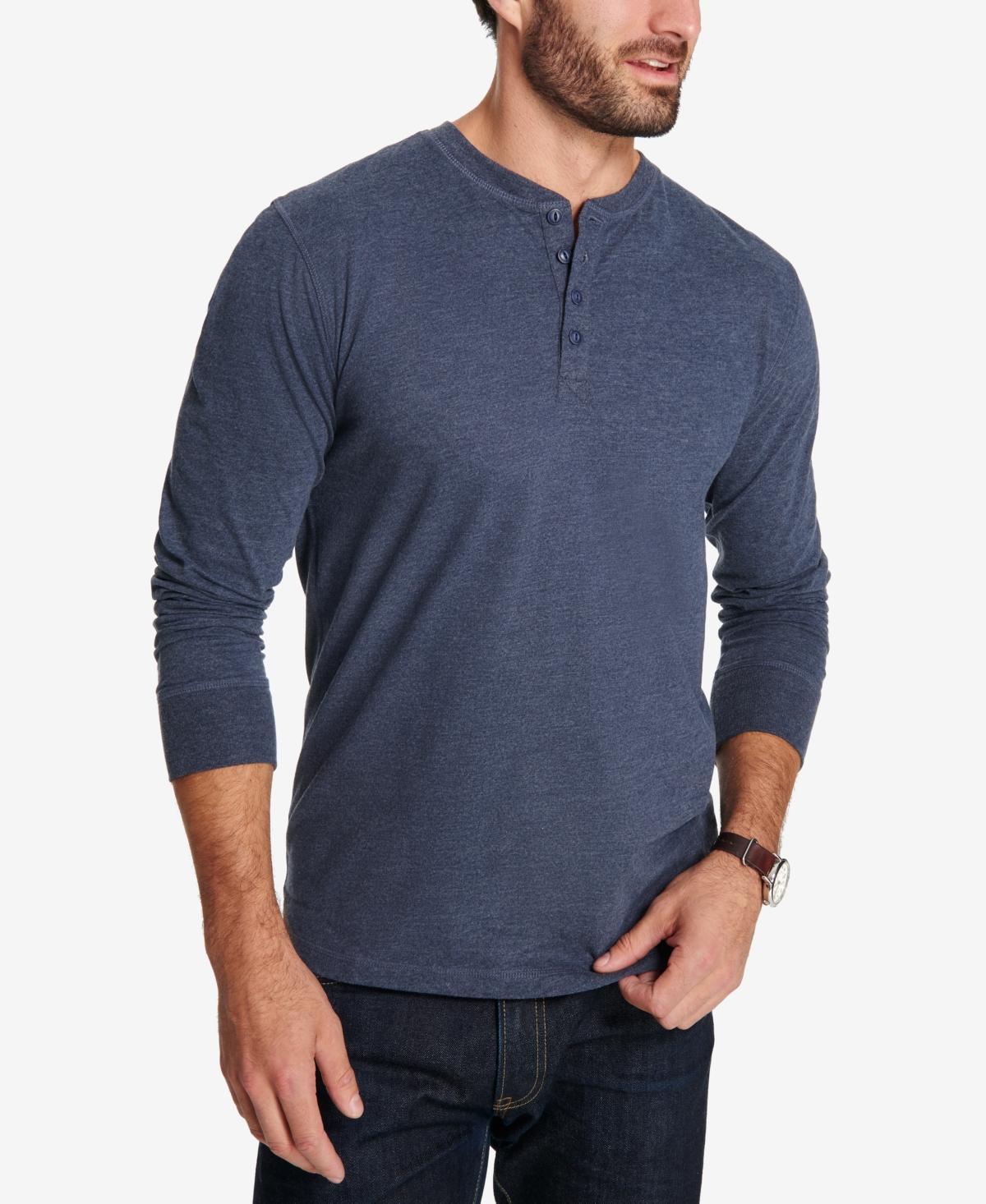 Weatherproof Vintage Mens Long Sleeve Brushed Jersey Henley T-shirt Product Image