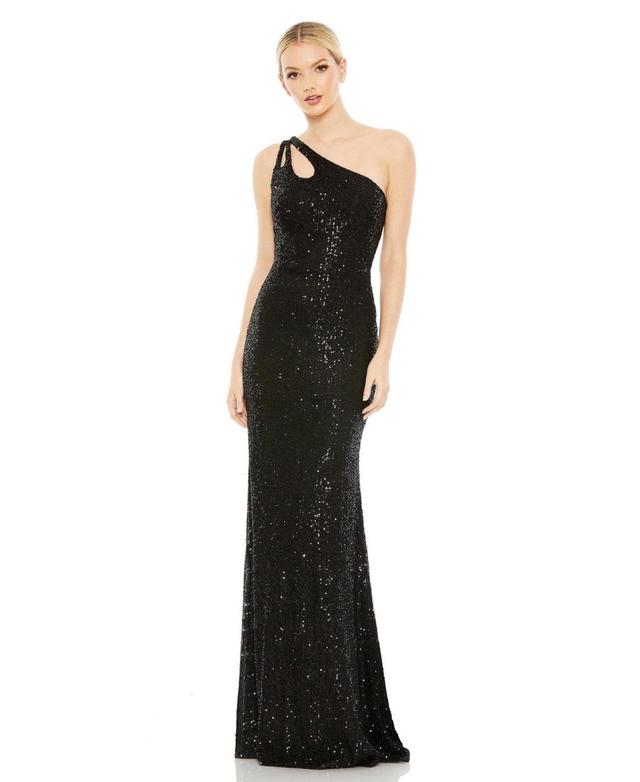 Womens Ieena One-Shoulder Sheath Gown Product Image