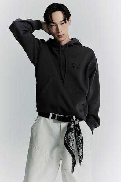 Loose Fit Printed Hoodie Product Image