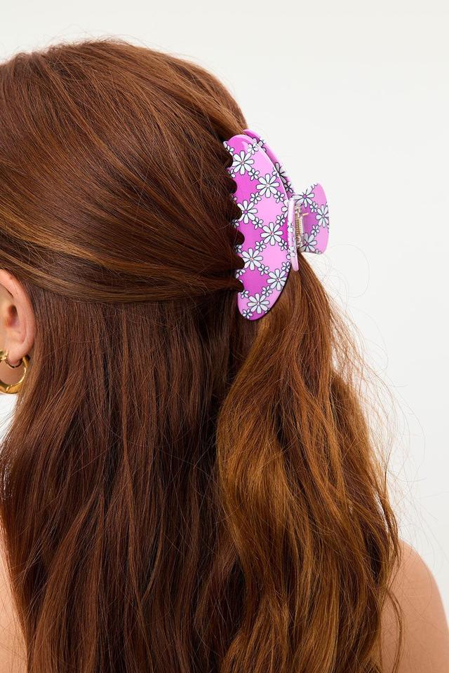 Nixie Claw Hair Clip - Pink Daisy Product Image