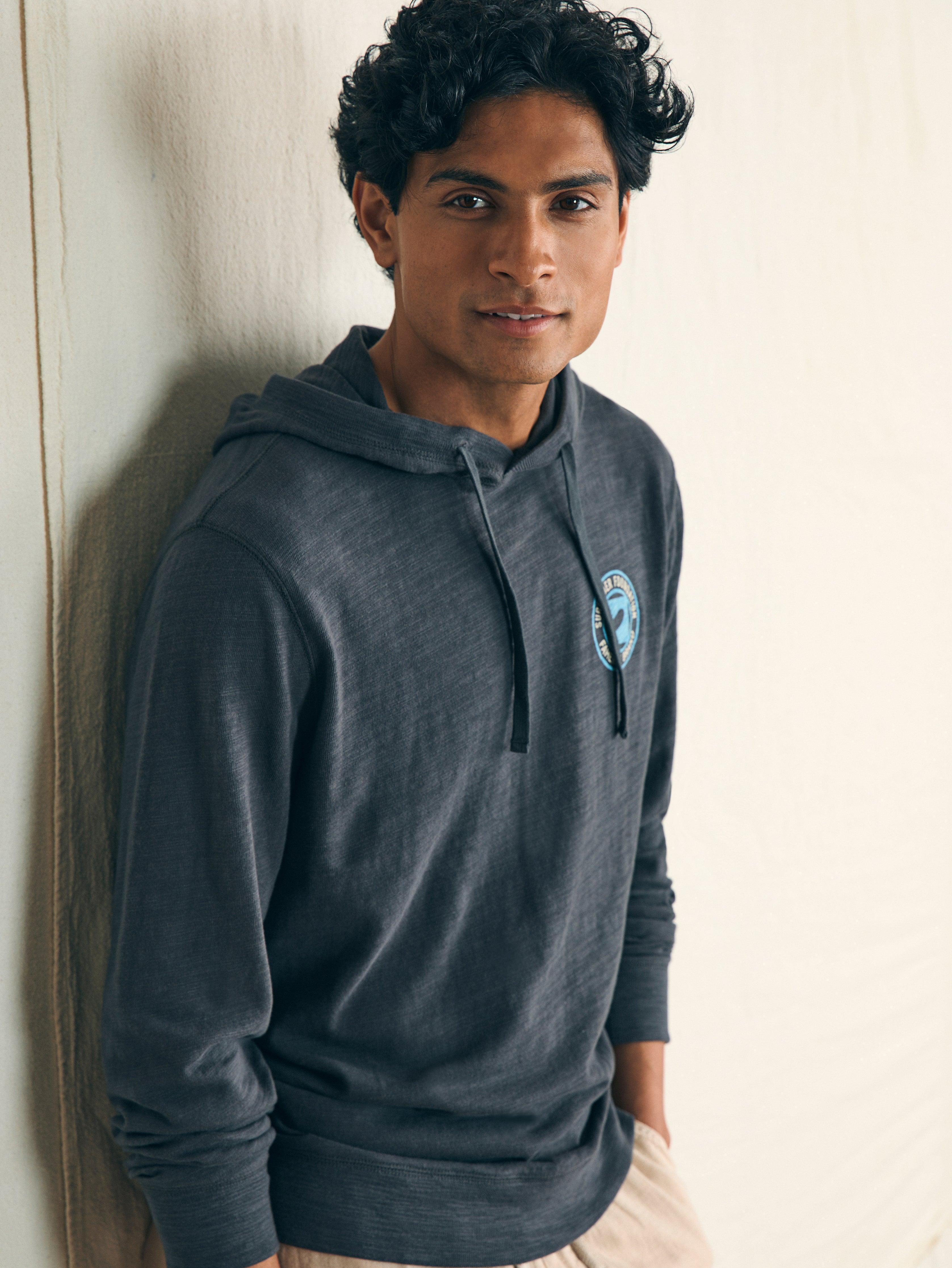 Surfrider Sunwashed Slub Hoodie - Graphite Male Product Image