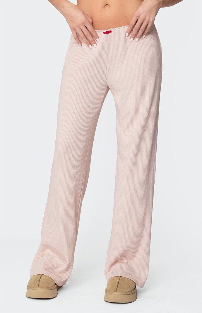 Edikted Women's Roselle Ribbed Pants Product Image