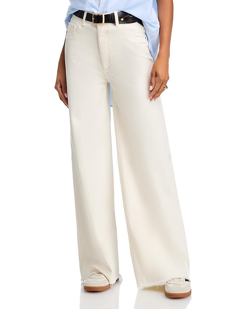 DL1961 Hepburn High Rise Wide Leg Jeans in Eggshell Product Image