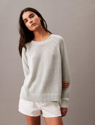 Open Stitch Crewneck Sweater Product Image