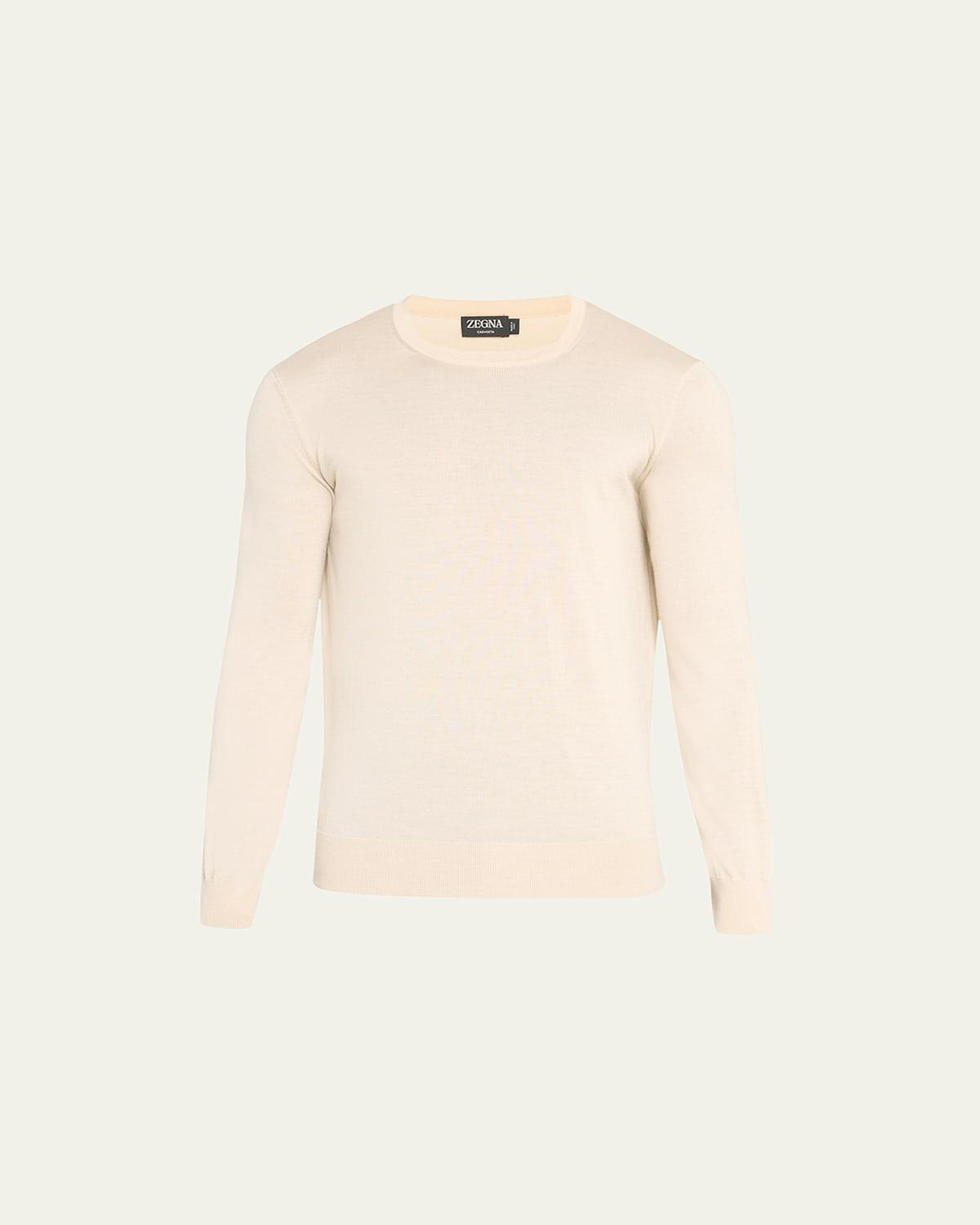 Mens Cashseta Cashmere-Silk Crewneck Sweater Product Image