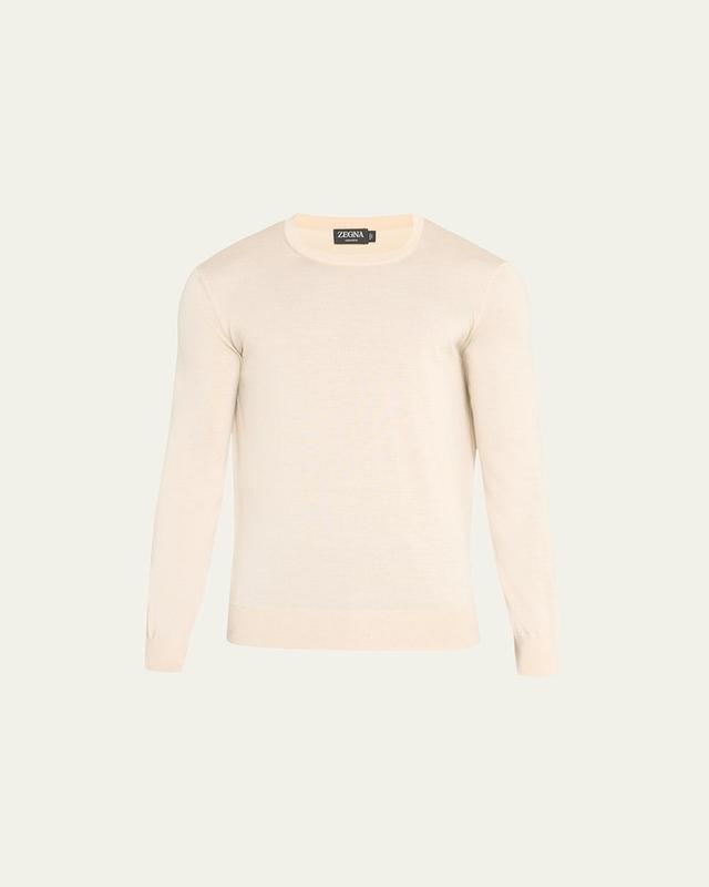 Mens Cashseta Cashmere-Silk Crewneck Sweater Product Image