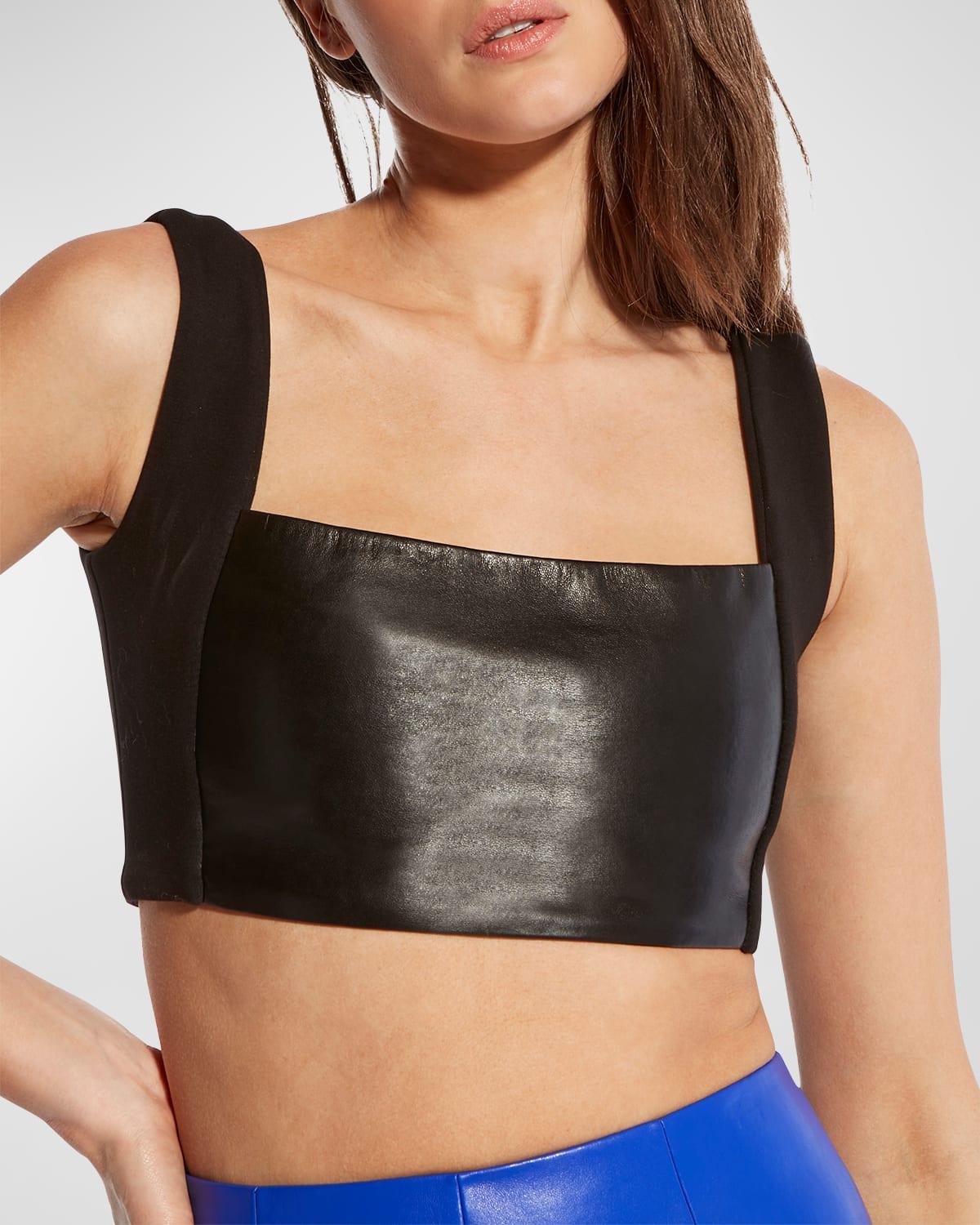 Womens Hailey Recycled Leather Bralette Product Image