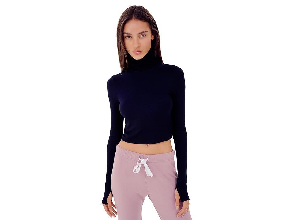 Splits59 Jackson Ribbed Cropped Turtleneck Women's Clothing Product Image