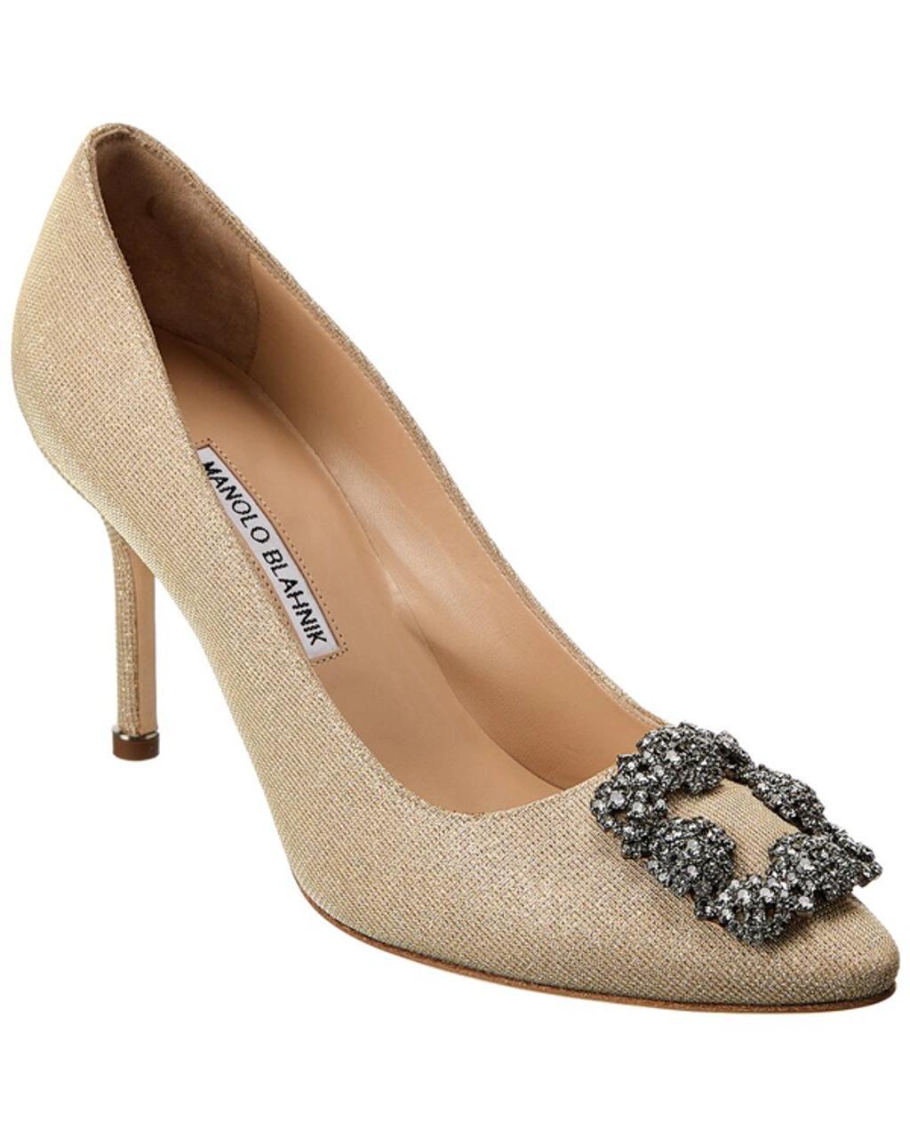 Hangisi 90 Glitter Pump In Gold Product Image