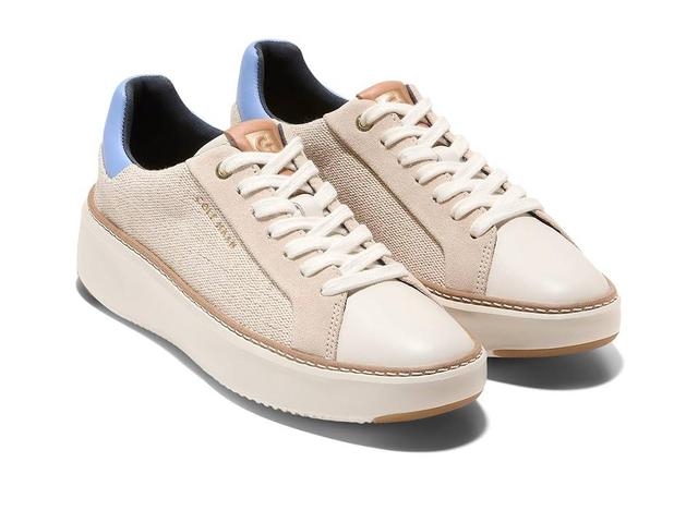 Cole Haan Grandpro Topspin Sneakers (Natural Canvas/Ivory/Vista Blue) Women's Shoes Product Image