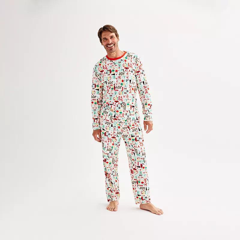 Mens Jammies For Your Families Fa La La Pajama Top & Pajama Bottoms Set Product Image