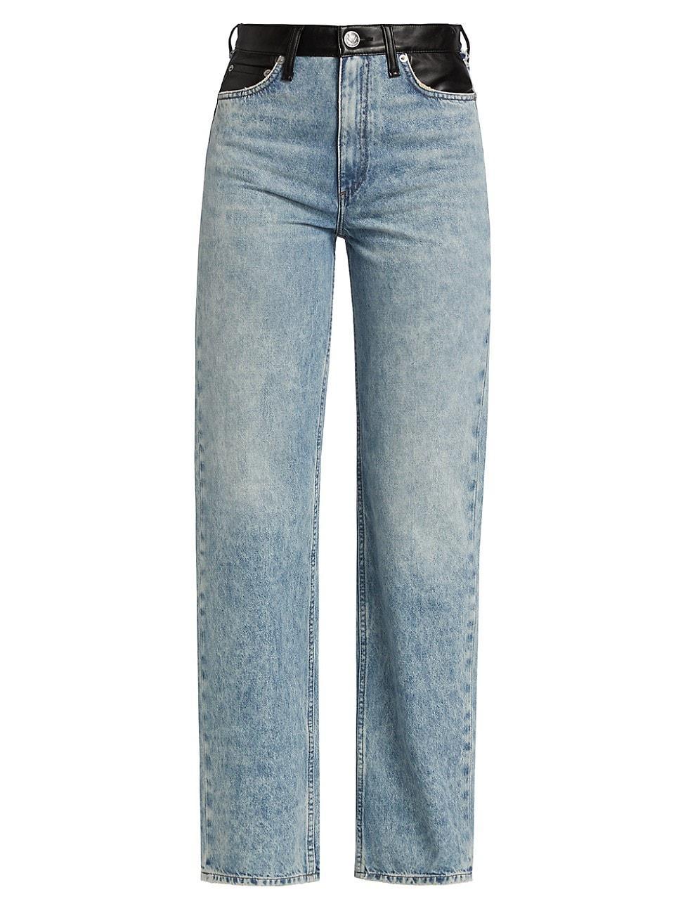 Womens Shea High-Rise Straight-Leg Combo Jeans Product Image