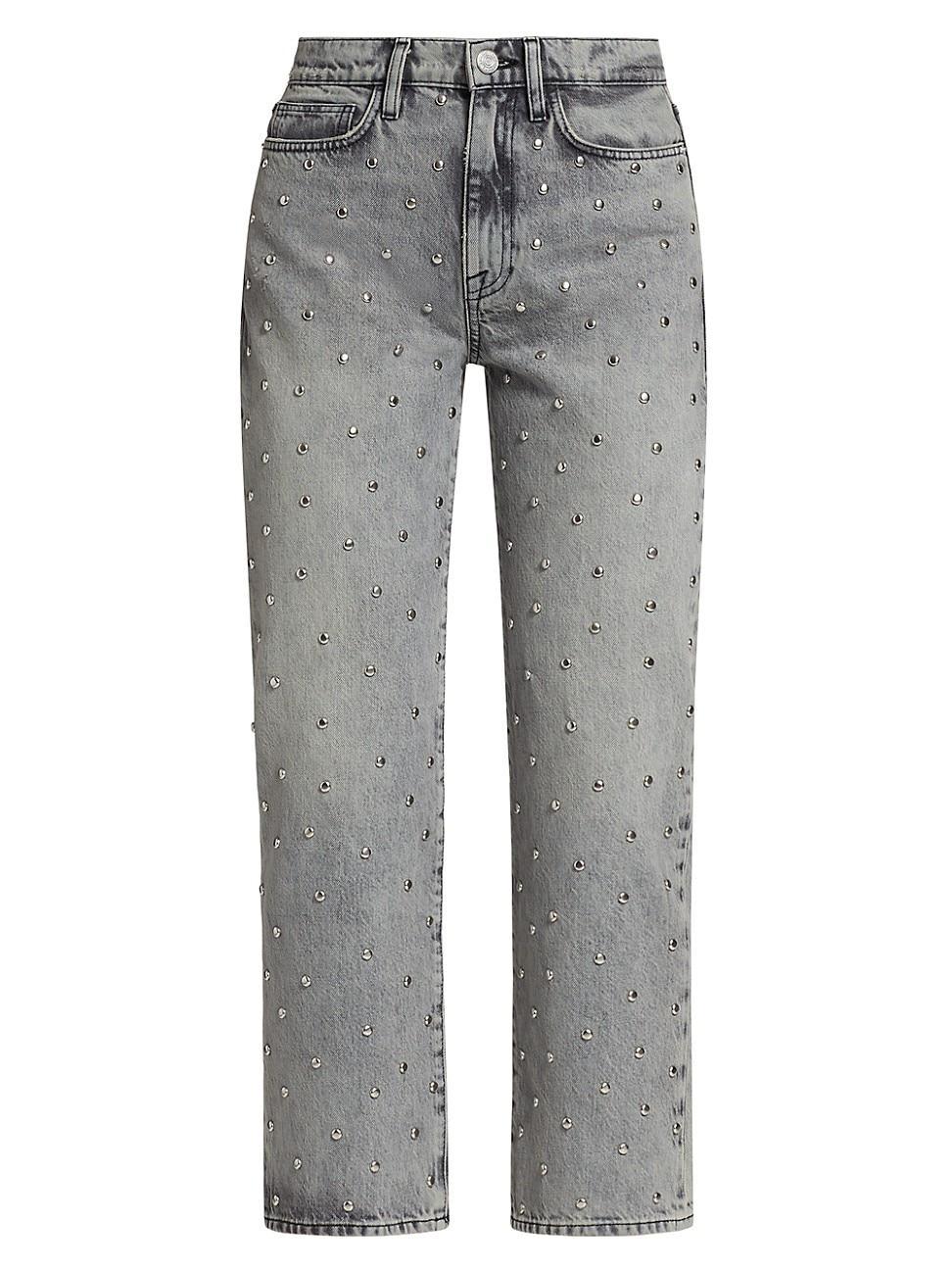 Womens Le Jane Crop Studded Jeans Product Image