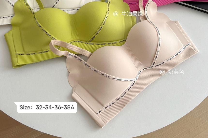 Lettering Wireless Bra Product Image