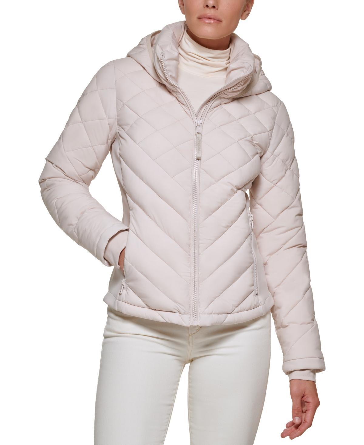 Calvin Klein Womens Hooded Packable Puffer Coat Product Image