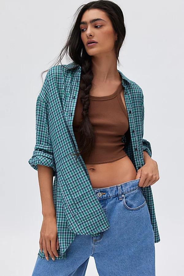 BDG Rick Boyfriend Flannel Shirt Womens at Urban Outfitters Product Image