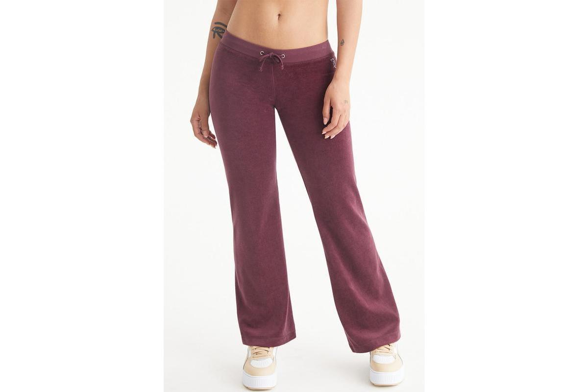 Juicy Couture Heritage Wide Leg Track Pants (Plonk) Women's Clothing Product Image