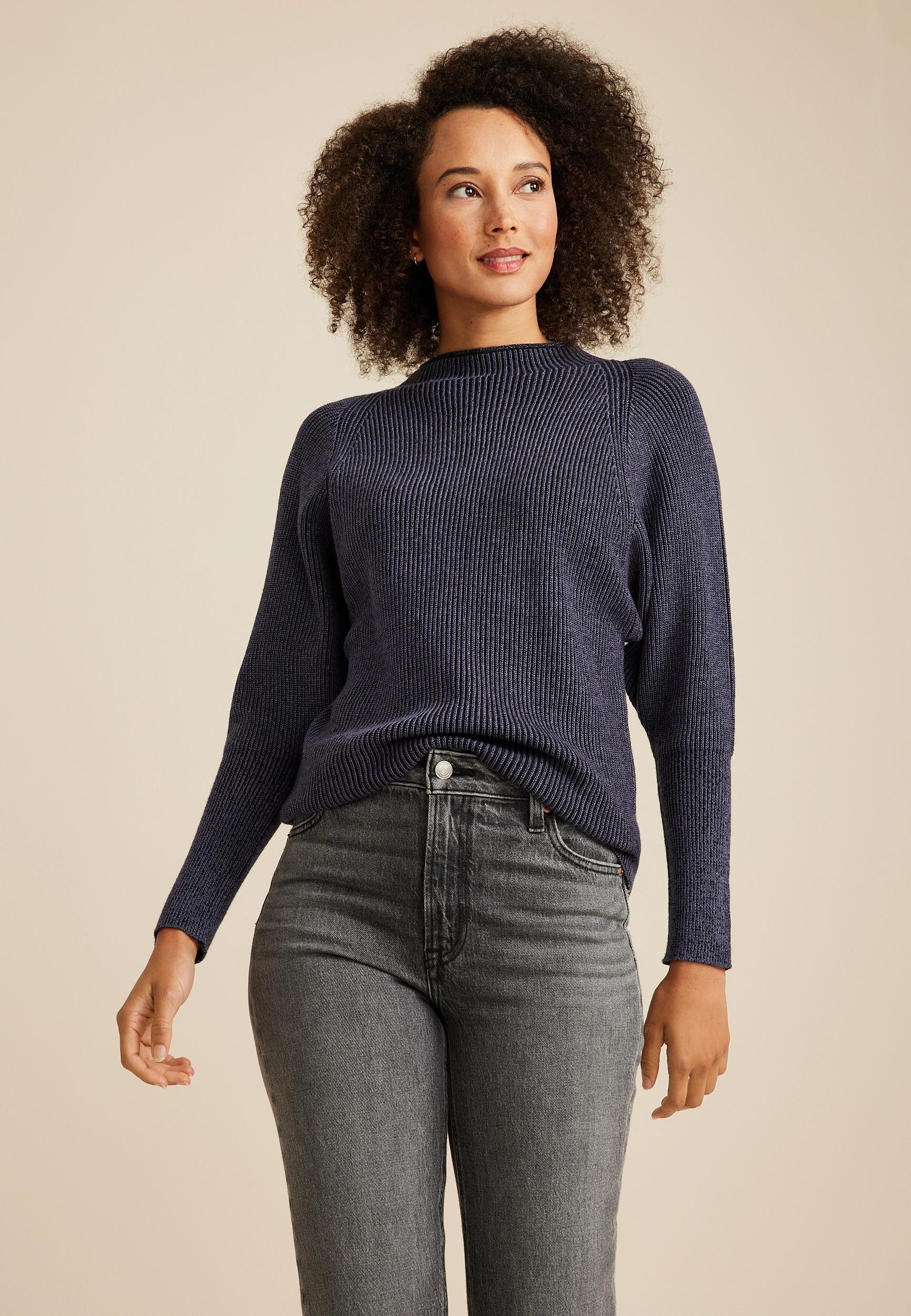 Roll Neck Dolman Sweater Product Image