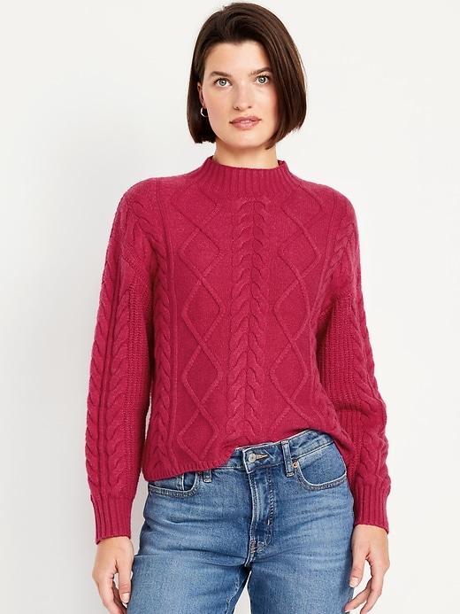 SoSoft Crop Cable-Knit Sweater Product Image