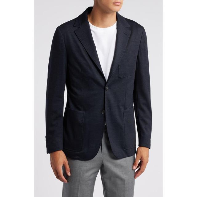 CANALI Man Blazer Midnight Blue Size 48 Linen, Cotton, Polyester Product Image