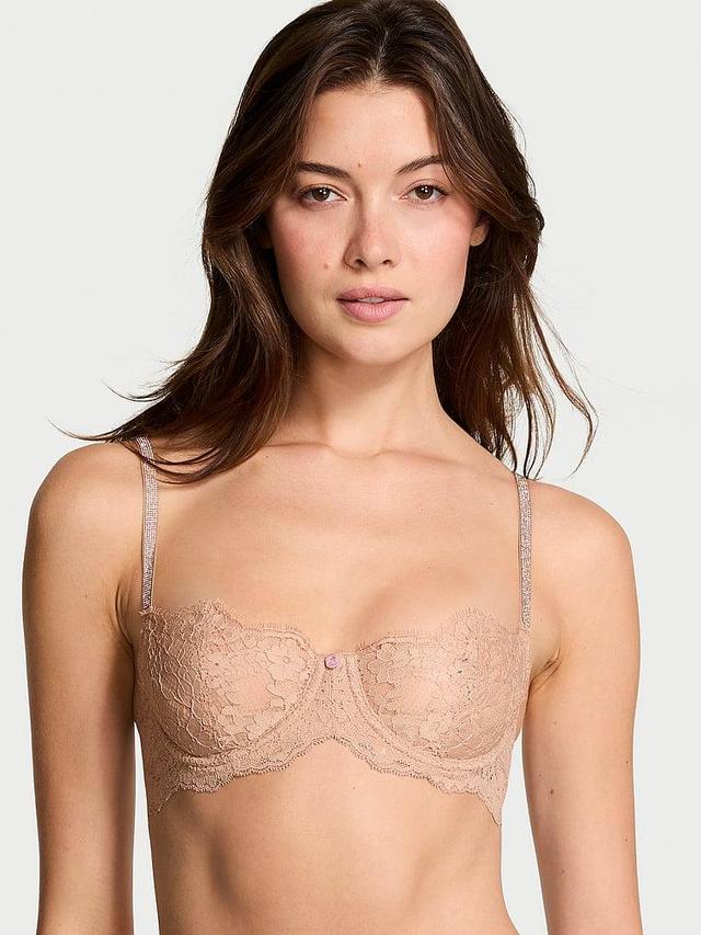 Wicked Twinkle Strap Unlined Lace Balconette Bra Product Image