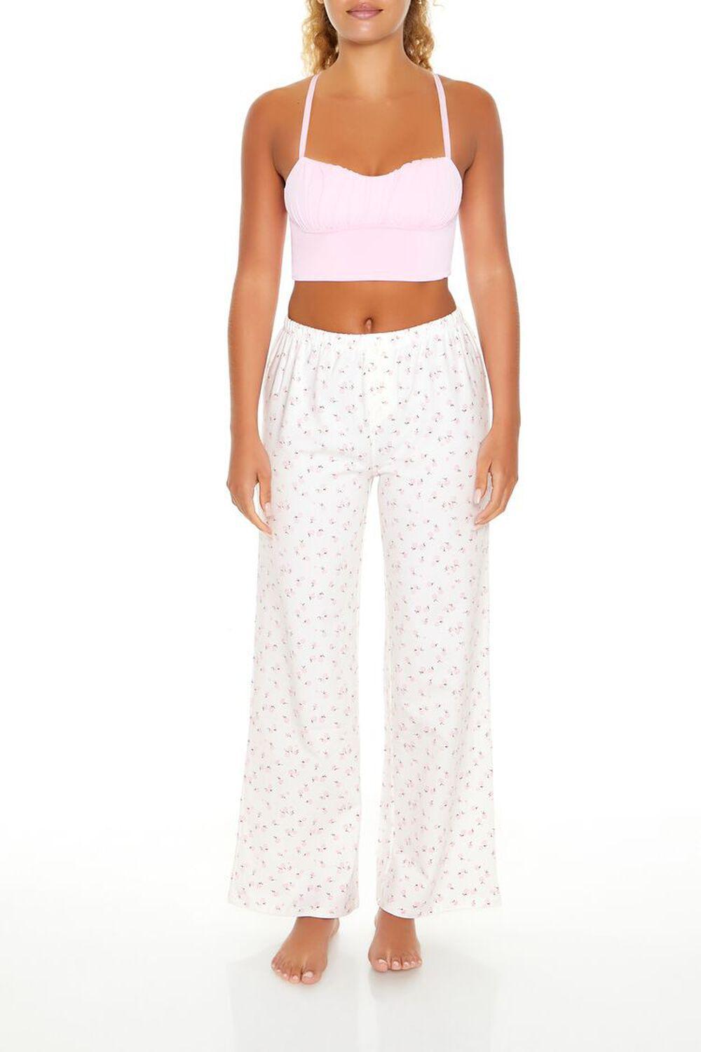 Ditsy Floral Straight Pajama Pants | Forever 21 Product Image