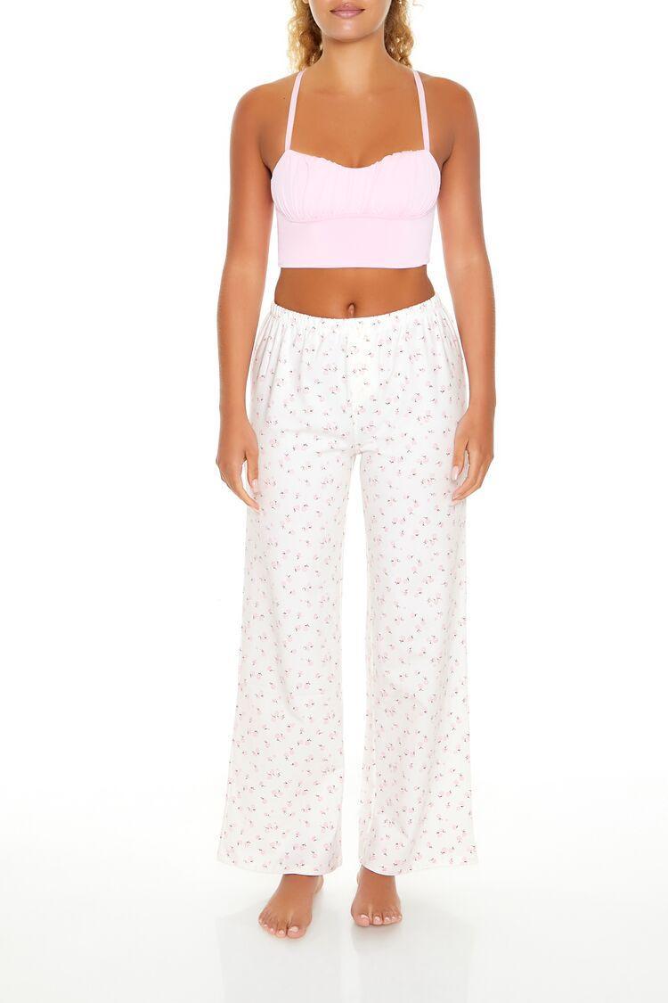 Ditsy Floral Straight Pajama Pants | Forever 21 Product Image