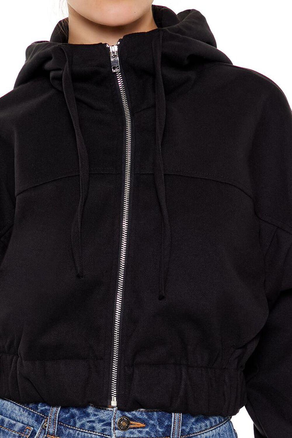 Hooded Zip-Up Bomber Jacket | Forever 21 Product Image