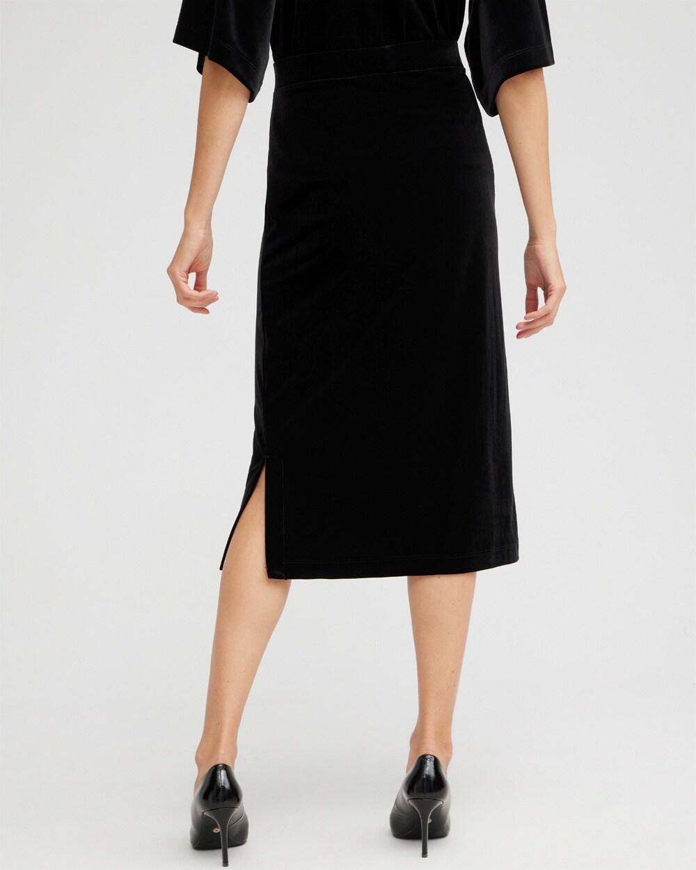 Women's Travelers Velvet Midi Skirt Product Image