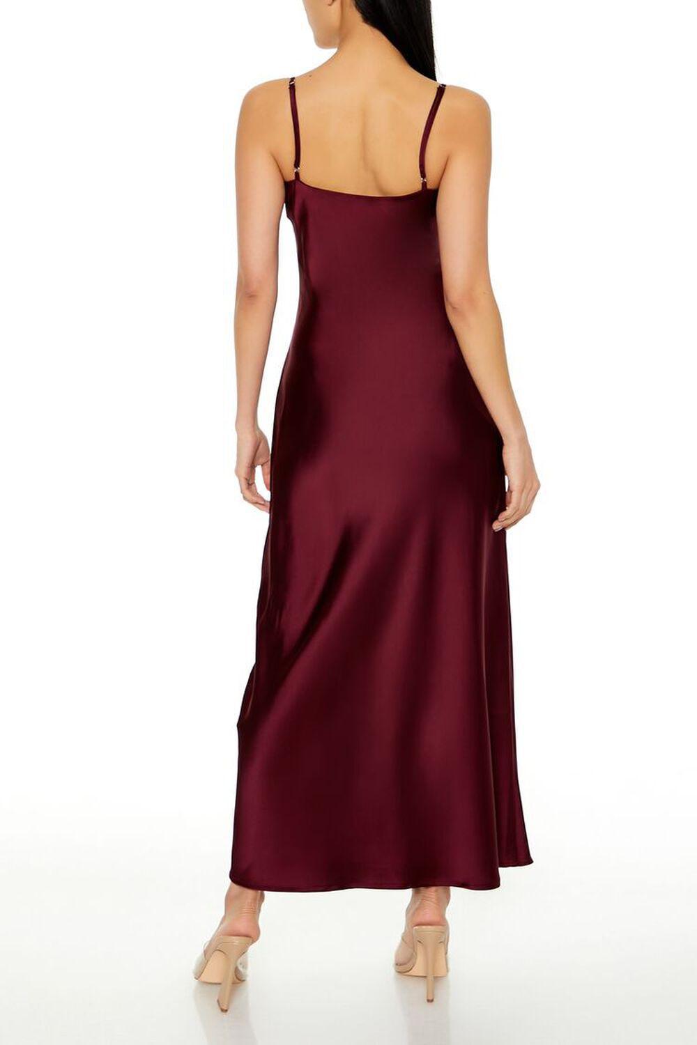 Satin Tie-Front Maxi Slip Dress | Forever 21 Product Image