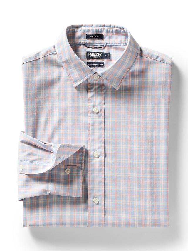 Movement™ Shirt Classic Fit - Blue Coral Plaid Male Product Image