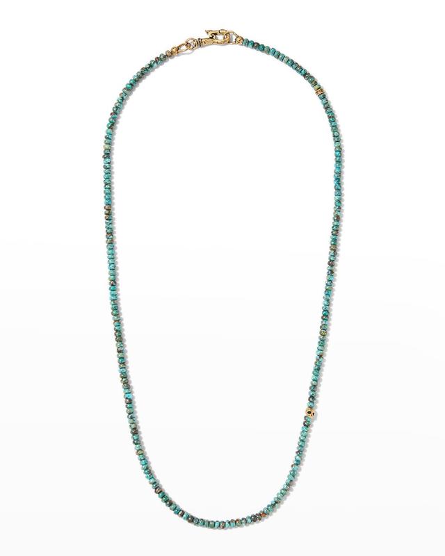 John Varvatos Skull Turquoise Necklace Product Image