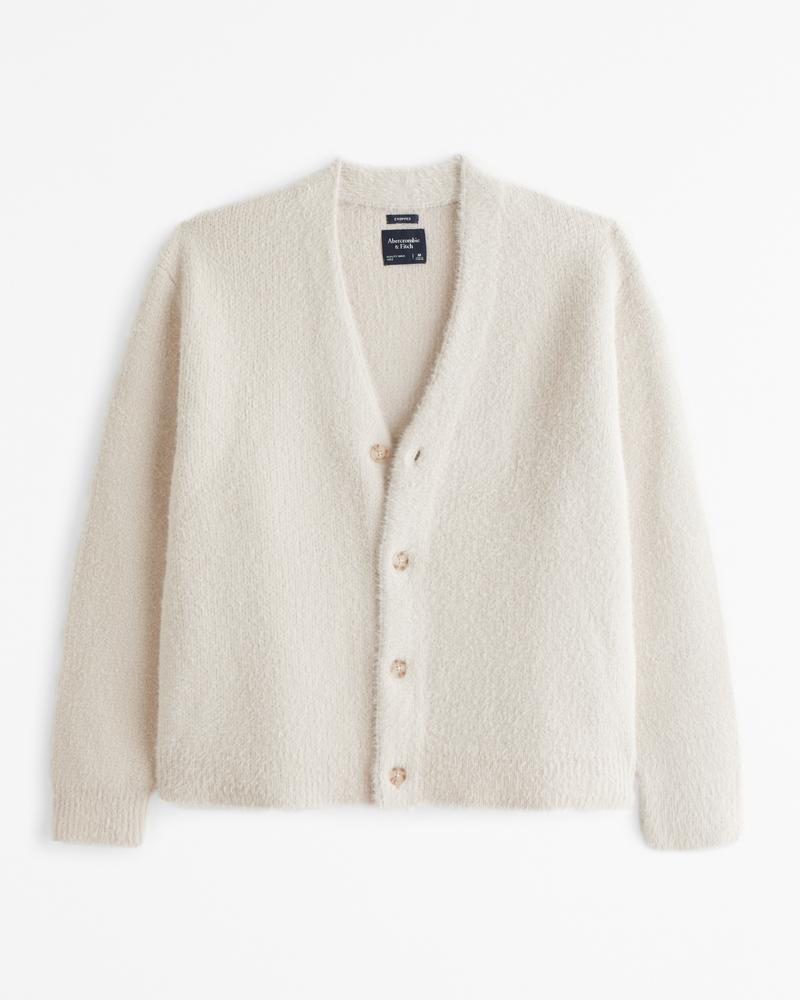 Fuzzy Cropped Cardigan Product Image